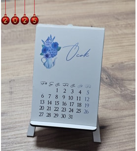 Mini Yeni Yıl Takvimi Masaüstü Ahşap Şövale