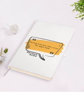 BK Gift Kişiye Özel Kendi El Yazın Mesajlı İsimli Hediye Beyaz Defter-5