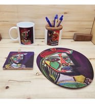 Pablo Picasso Set 2 - Kupa-Mousepad-Doğal Taş Bardak Altlığı-Kalemlik