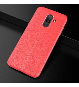 Samsung Galaxy J8 Uyumlu Kılıf Zore Niss Silikon Kapak (Kırmızı)