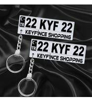 Keyf'ince Shopping Kişiye Özel Çift Yönlü Gümüş Aynalı Pleksi Plaka Anahtarlık Premium Tasarımlı Hediye Model-3