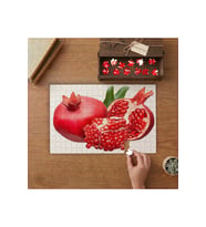 Kırmızı Nar - Nar Taneleri Tasarımı 240 parça Ahşap Puzzle Ahşap Kutuda MP01898