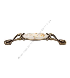 Narin Porselen Antik Çekmece Kapak Kulpu (2 Adet) 96MM (Bronz)