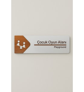 Lucena Çocuk Oyun Alanı Ofis Oda Kapı İsimliği Yönlendirme Tabelası Levhası Kişiselleştirilebilir