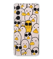 Samsung Galaxy S22 Plus Uyumlu Köşe Korumalı Antişok  Kapak Duck Tasarımlı Şeffaf  Kılıf