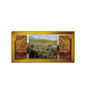 Manzara Temalı Kanvas Tablo 50 x 70 cm Gold Çerçeve