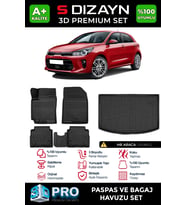 Kia Rio 3D Pro Havuzlu Paspas ve Bagaj Havuzu Seti (2'li SET) 2017-2023 A+ Kalite