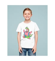 Unisex Süngerbob Patrick Baskılı Çizgi Film Çocuk Tişört (1-12 Yaş)