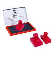 Mühür Kauçuk Alaşım Kırmızı Kaşe Dikdörtgen 17x35mm