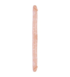 Çift Taraflı Esnek Dildo 34 cm – Gerçekçi Dokulu ten Renk