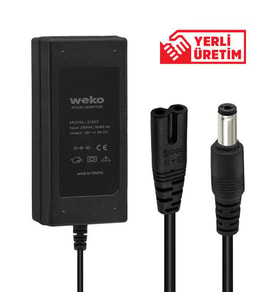 Weko 12 Volt - 5 Amper Plastik Kasa Masaüstü Adaptör 5.5*2.5 Uçlu