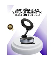 Manyetik Araç Telefon Tutucu 360 Derece Dönebilen Vakumlu Stand