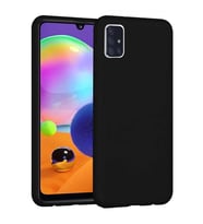 Samsung Galaxy A31 İçi Kadife Silikon Kılıf Siyah