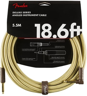 Fender 0990820082 Deluxe Serisi Enstrüman Kablosu (5 Metre - Klasik Tweed Düz/l Uç) Profesyonel Seri Esnek Tweed Yapı Ve Yüksek Sinyal İletkenliği