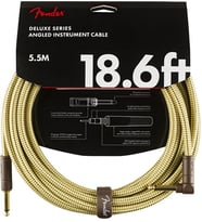 Fender 0990820082 Deluxe Serisi Enstrüman Kablosu (5 Metre - Klasik Tweed Düz/l Uç) Profesyonel Seri Esnek Tweed Yapı Ve Yüksek Sinyal İletkenliği