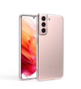 Galaxy S21 Kılıf İnce ve Esnek Şeffaf Süper Silikon (Renksiz)