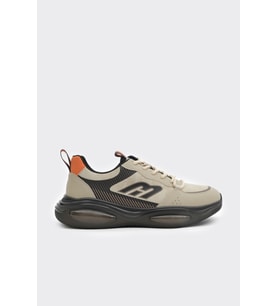 Yüksek Taban Bağıklı Erkek Sneaker (Bej)