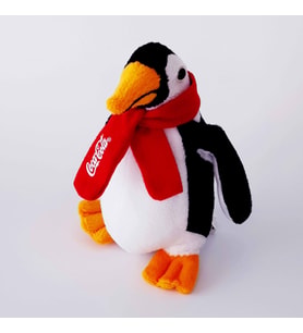 Coca Cola Penguen Oyuncak Coca Cola Lisanslı Peluş Penguen Lisanslı Oyuncak (Beyaz)