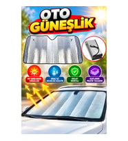 Vantuzlu Oto Ön Cam Güneşliği Isı ve UV Yansıma Önleyici Opel Astra Fiat Egea Hyundai i20 Renault Me