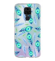 PrintiFy Xiaomi Redmi Note 9 ile Uyumlu 1mm Slim Fit Nazar Boncuğu 3 Baskılı Şeffaf  Kılıf