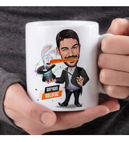 Kişiye Özel Şapkadan Tavşan Çıkaran Erkek Karikatürlü Kupa Bardak