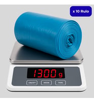 Mulpex Jumbo Boy Mavi Çöp Torbası 80x110 cm – 10 Rulo (13 kg ±%2) Dayanıklı ve Kalın, Ağır Hizmet Geri Dönüşüm