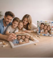 BK Gift Kişiye Özel Fotoğraflı Sök-Tak Puzzle 26x26 cm – Kadınlar Günü, Sevgiliye ve Anneye Özel Hediye