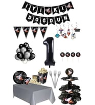 Uzay Kovboyu Temalı 1 Yaş Doğum Günü Set 16 Kişilik