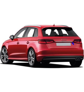 Audi A3 Hb Krom Bagaj Çıtası 2013-2017 (Siyah - Beyaz)