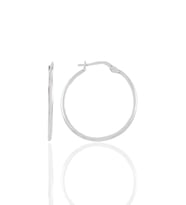 Gümüş  32 mm şarnel halka küpe SGTL12287RODAJ