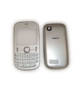 Nokia N200 Kapak Nokia 200 uyumlu gri ön Kapak Arka Kapak Tuş Takımı
