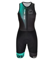 Santini X Ironman IKAIKA Kadın Aero Trisuit Büyük Beden 2I771IMGIKA Su Yeşili-XXL