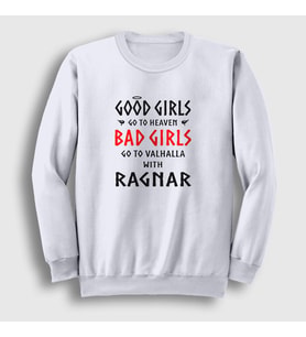 Presmono Unisex Beyaz Bad Girls Vikings Sweatshirt 221587tt (Beyaz)