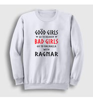 Presmono Unisex Beyaz Bad Girls Vikings Sweatshirt 221587tt (Beyaz)