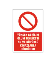 Yüksek gerilim ölüm tehlikesi, isg uyarı levhası