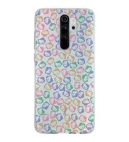 Xiaomi Redmi Note 8 Pro Uyumlu Kapak Hello Kitty Tasarımlı Şeffaf Silikon Kılıf