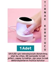 Yüksek Kaliteli Tırnak Oje Protez Tırnak 60 Saniye Hızlı Kurutma UV Led Işıklı Mini Tırnak Kurutucu