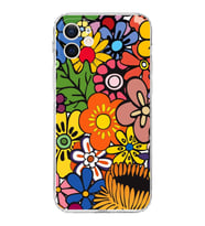 PrintiFy iPhone 12 Mini ile Uyumlu Retro Color 2  Kamera Korumalı Şeffaf  Kılıf