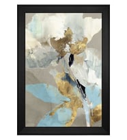 Soyut Şekiller Motifli Kanvas Tablo 50 x 70 cm Siyah Çerçeve