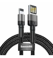 Baseus CALKLF-GG1 Cafule 2.4 A Lightning 1 Metre Şarj Kablosu Siyah