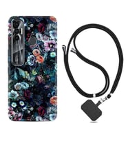 Tecno Spark 6 6 Go 8C 8 Pro 7 7 Pro Kılıf Boyun Askılı Silikon Great Flowers 1304