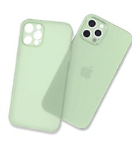 Uyumlu Model Apple iPhone 12 Pro Kılıf 0.3mm Ultra İnce Hayalet Yumuşak Kapak (Açık Yeşil)
