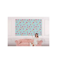 Mavi-pembe Fonlu Duvar Kağıdı-5571