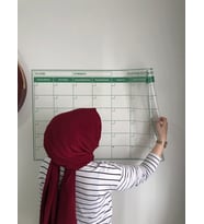 Aylık Planlayıcı Takvim Akıllı Kağıt Tahta Kalem Hediye Mıknatıs Gibi Tutunur