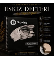 Dreamart Galery Eskiz Defteri 20X20 cm 50 Yaprak Bej Kağıt Spiralli Sert Kapak Karakalem Çizim Defteri