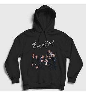 Presmono Unisex Siyah Beautiful K-Pop Monsta X Kapüşonlu Sweatshirt 274331tt