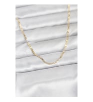 Mey İthalat® CM 14K Gold Renk Yassı Zincir Model 60 cm Kadın Kolye