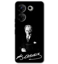 Tecno Camon 20 Kılıf HD Desen Baskılı Arka Kapak - Atatürk İmza