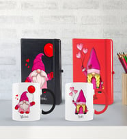 BK Gift Kişiye Özel Sevgili Temalı 2’li Defter Kupa Hediye Seti, Sevgiliye Hediye, Sevgililer Günü Hediyesi-5