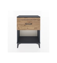 Arges Komodin Tek Çekmeceli 60x30x80 Antrasit-Çam